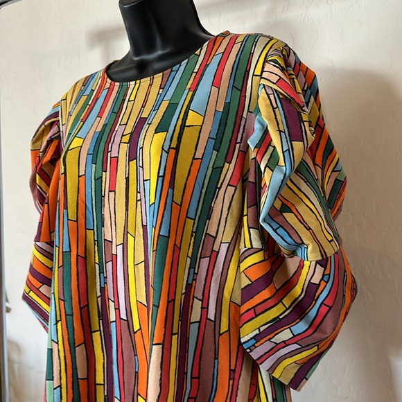 Hottie + Lord Women’s Multicolored Scrunch Sleeve Dress - Picture 5 of 15